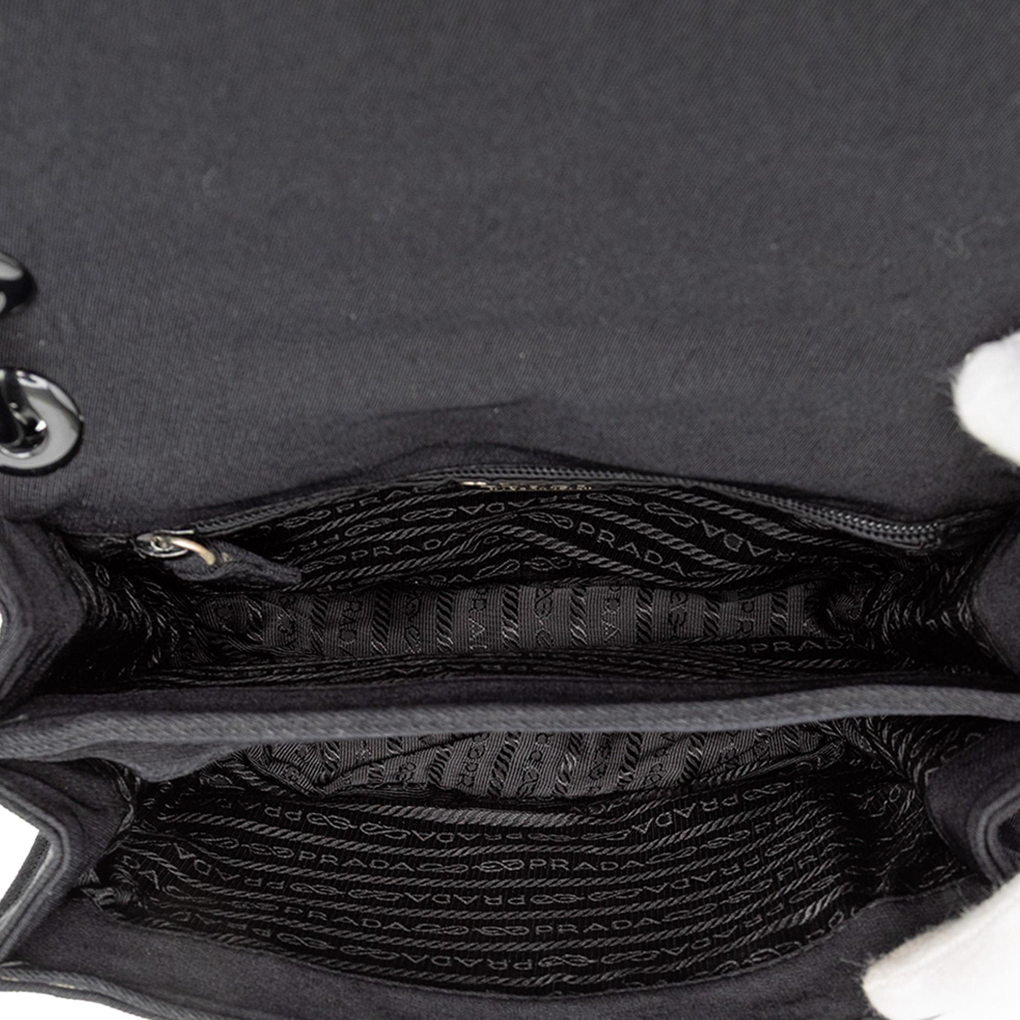 Prada Canvas Lucite Chain Shoulder Bag