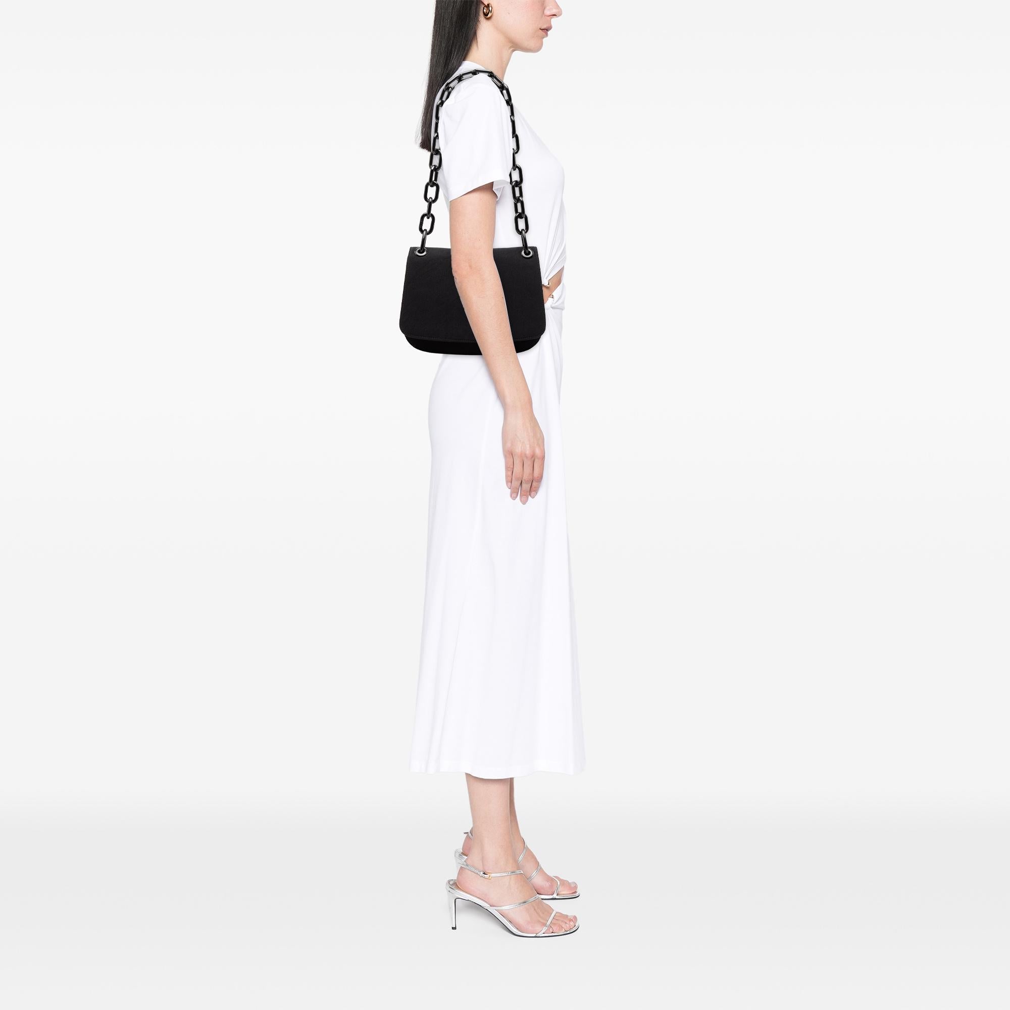 Prada Canvas Lucite Chain Shoulder Bag