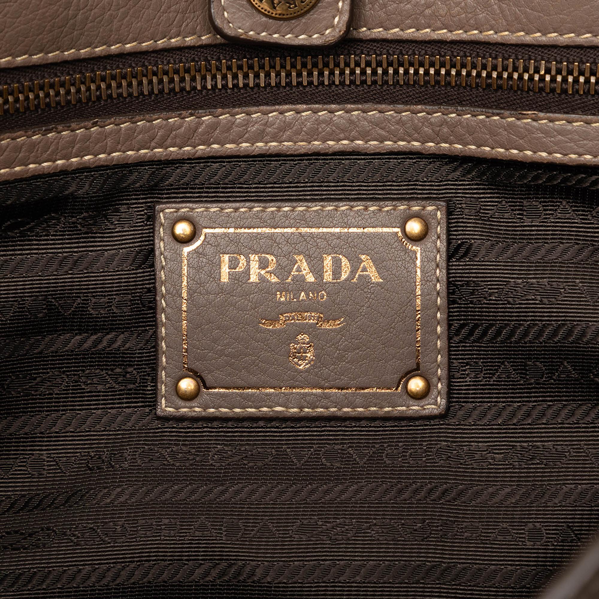 Prada Cervo Open Convertible Tote