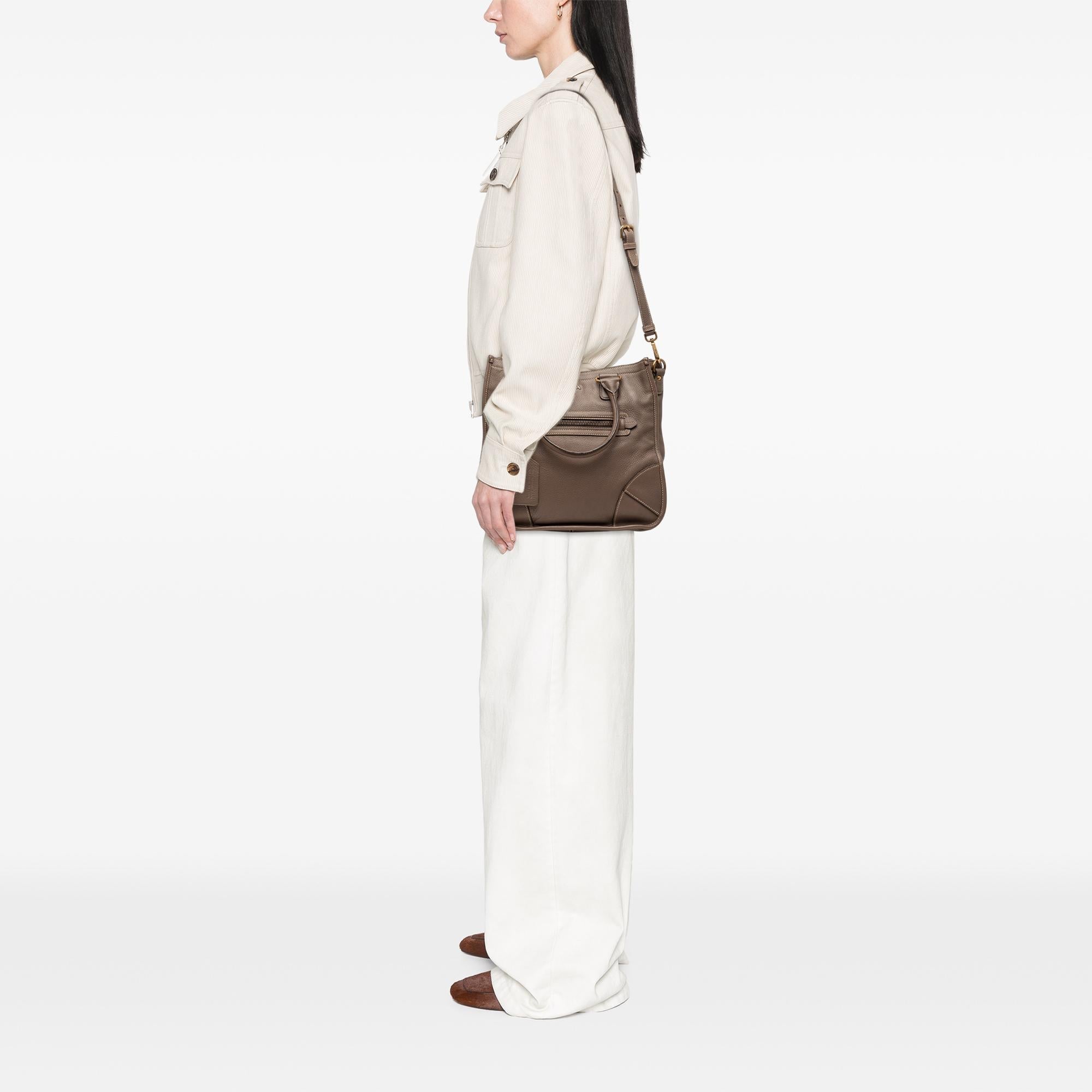 Prada Cervo Open Convertible Tote
