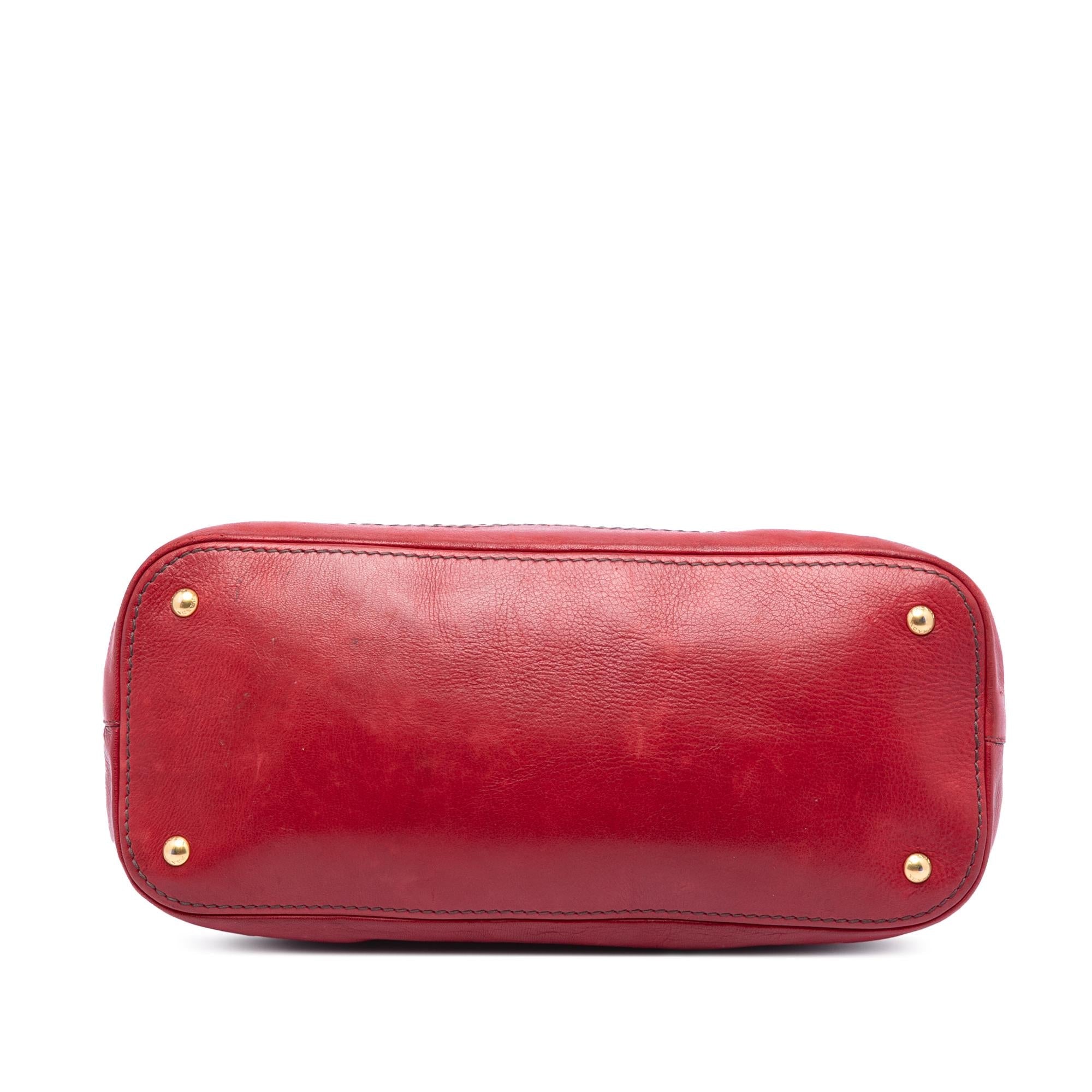 Prada Cervo Shine Satchel