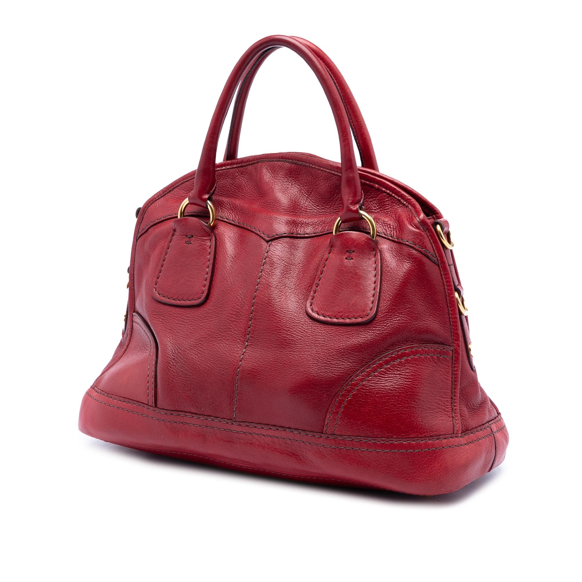 Prada Cervo Shine Satchel