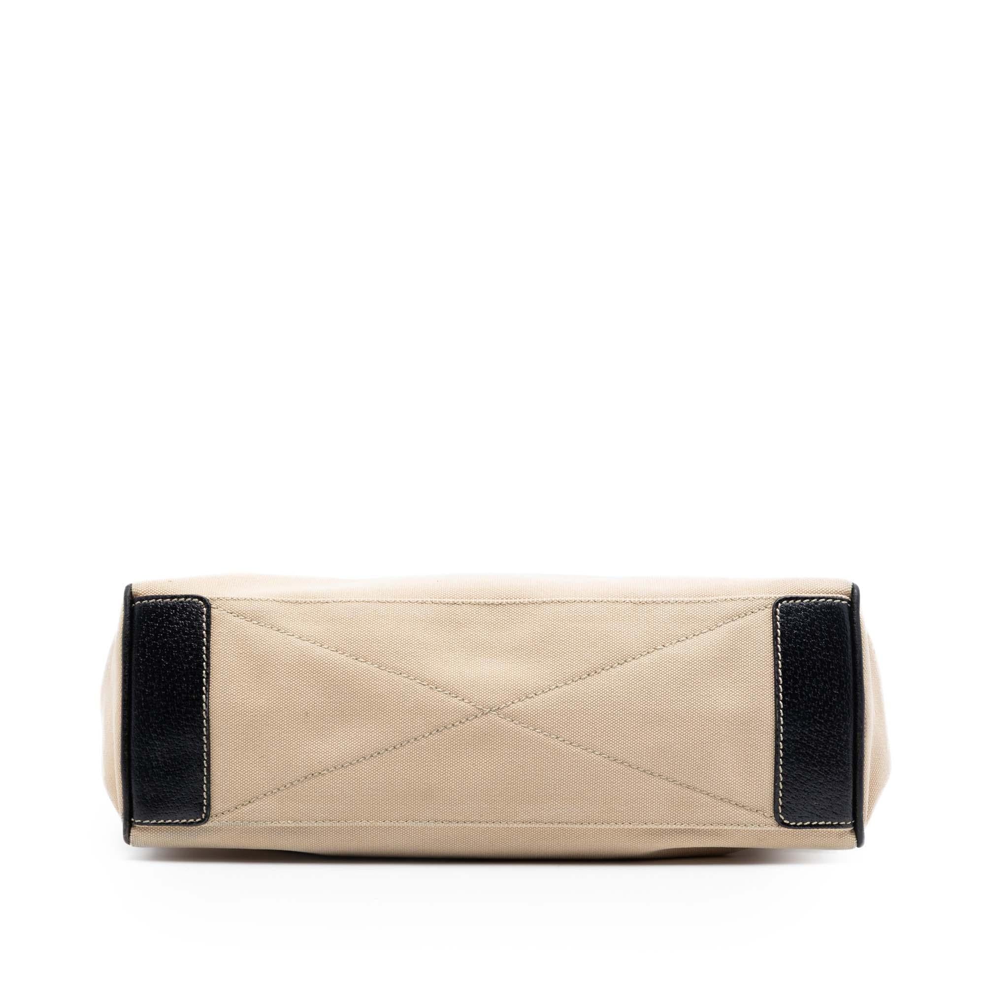 Prada Cinghiale Trimmed Canapa Shoulder Bag