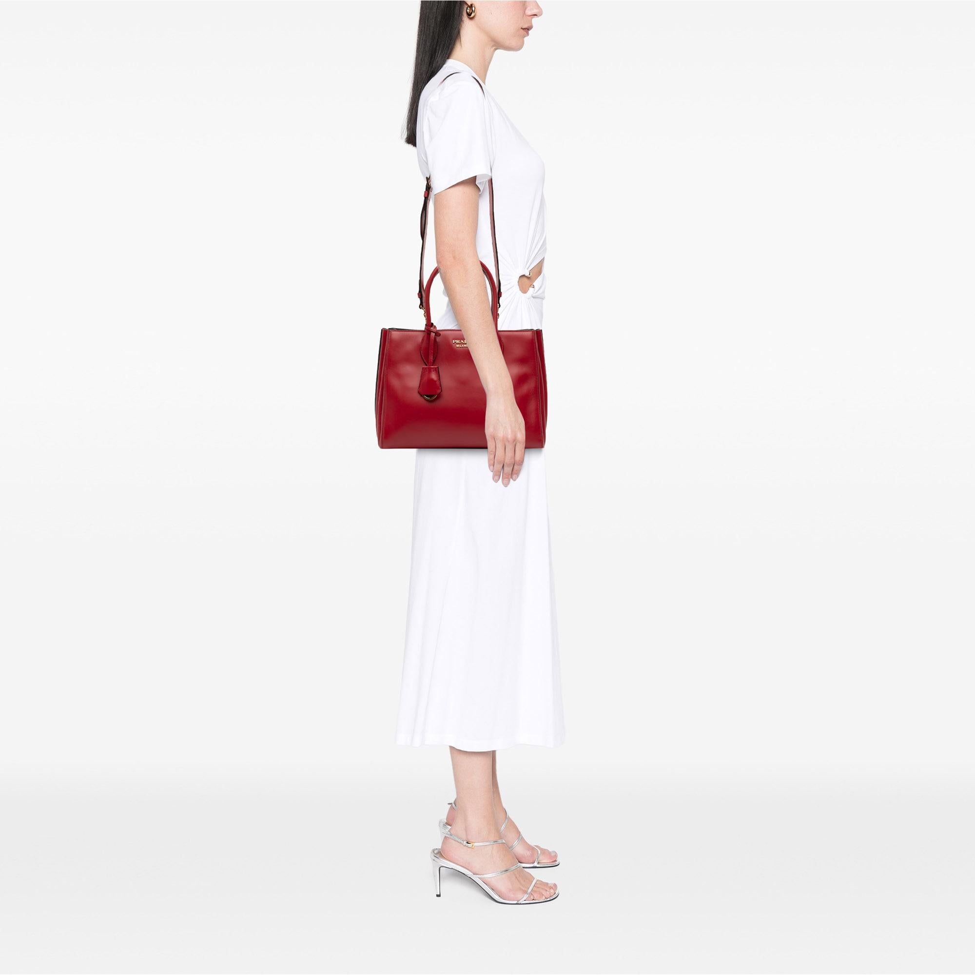 Prada City Calf Bibliotheque Satchel