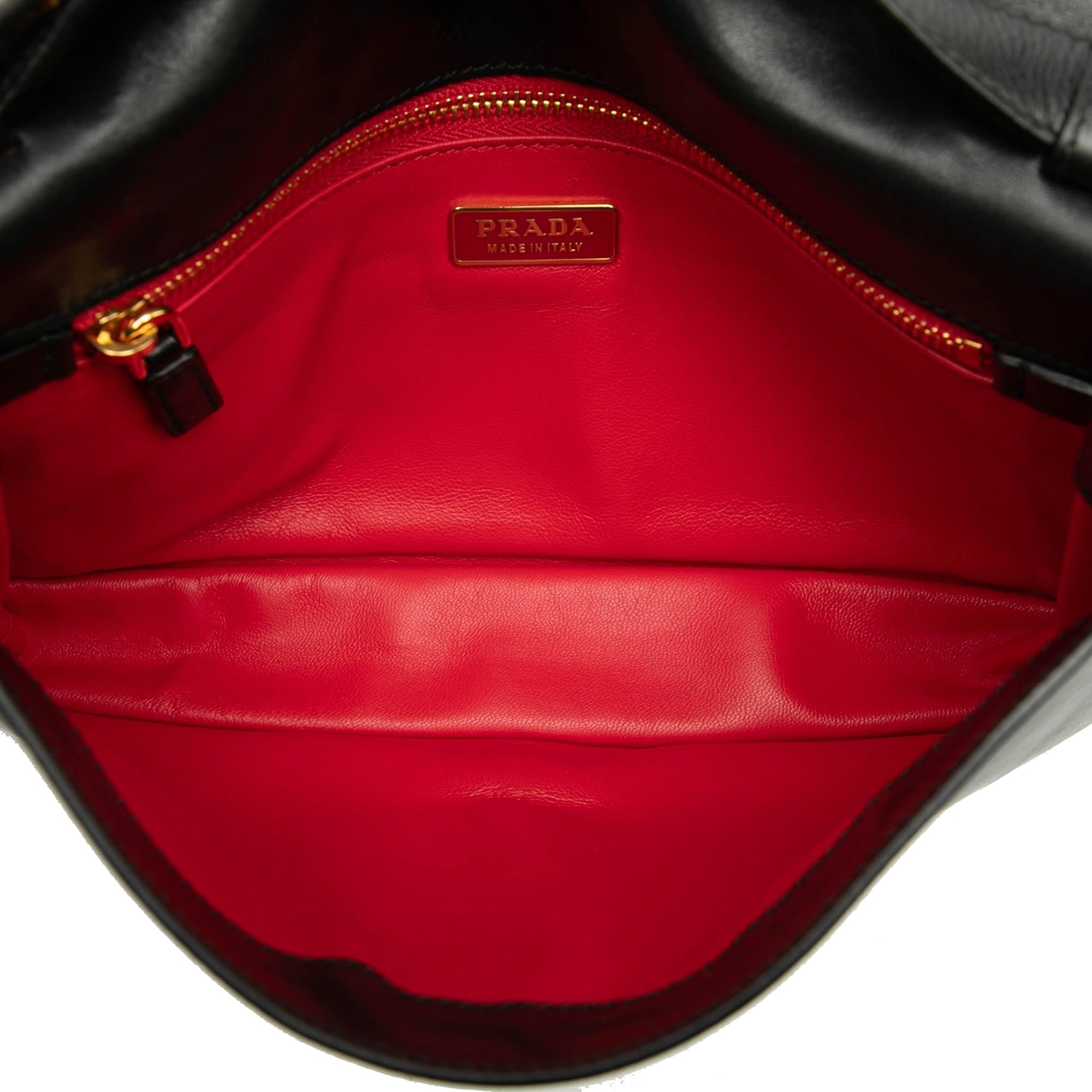 Prada City Calf Bow Handbag