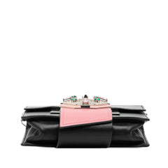 Prada City Calf Crystal Embellished Ribbon Bag