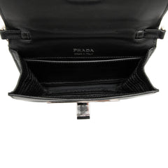 Prada City Calf Crystal Embellished Ribbon Bag