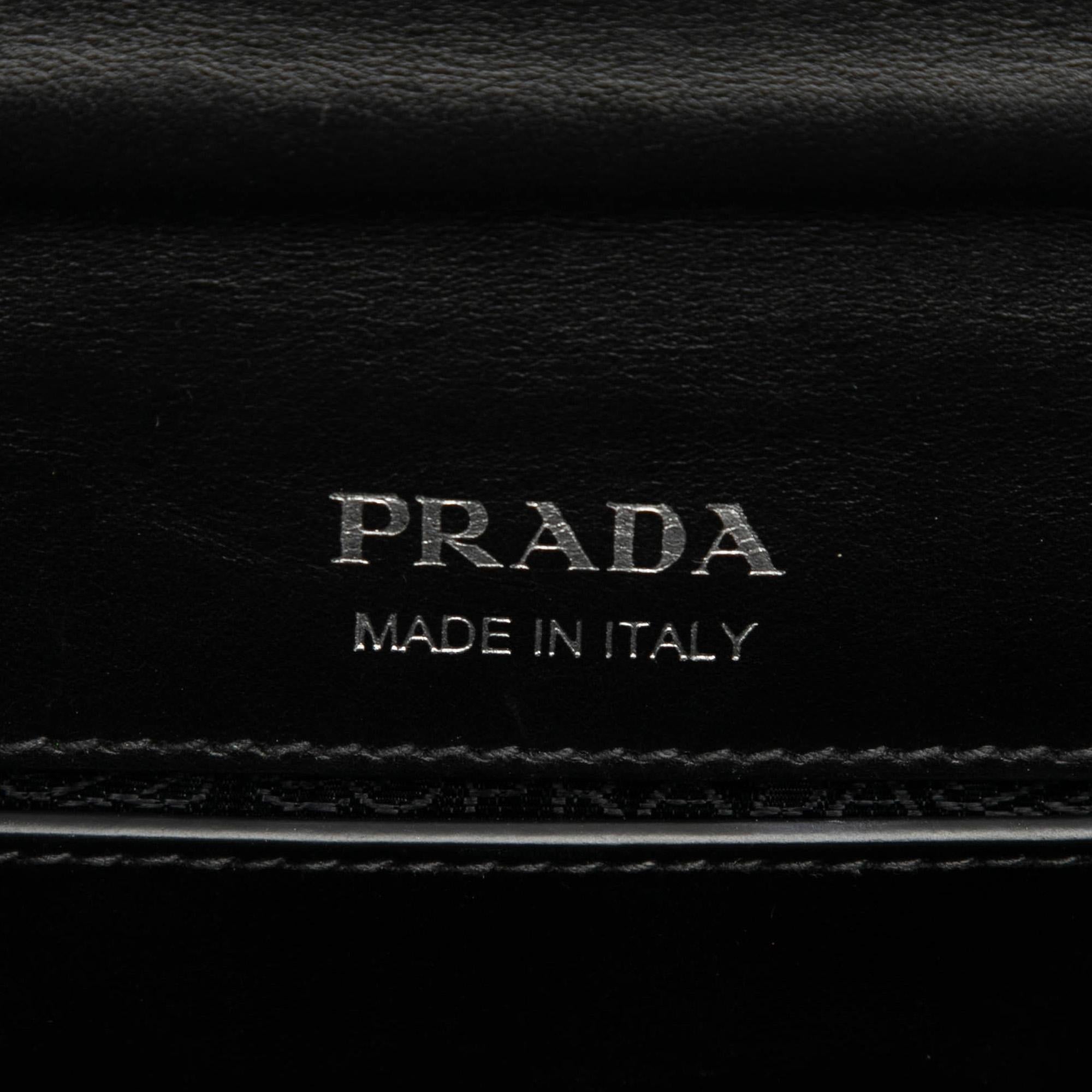 Prada City Calf Crystal Embellished Ribbon Bag