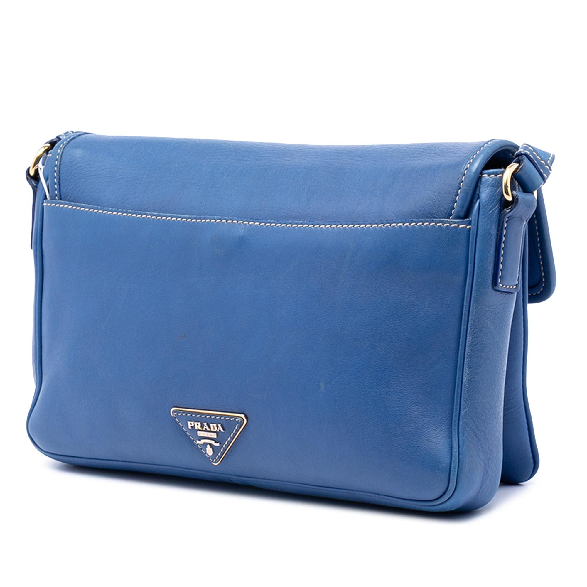 Prada City Calf Pattina Crossbody