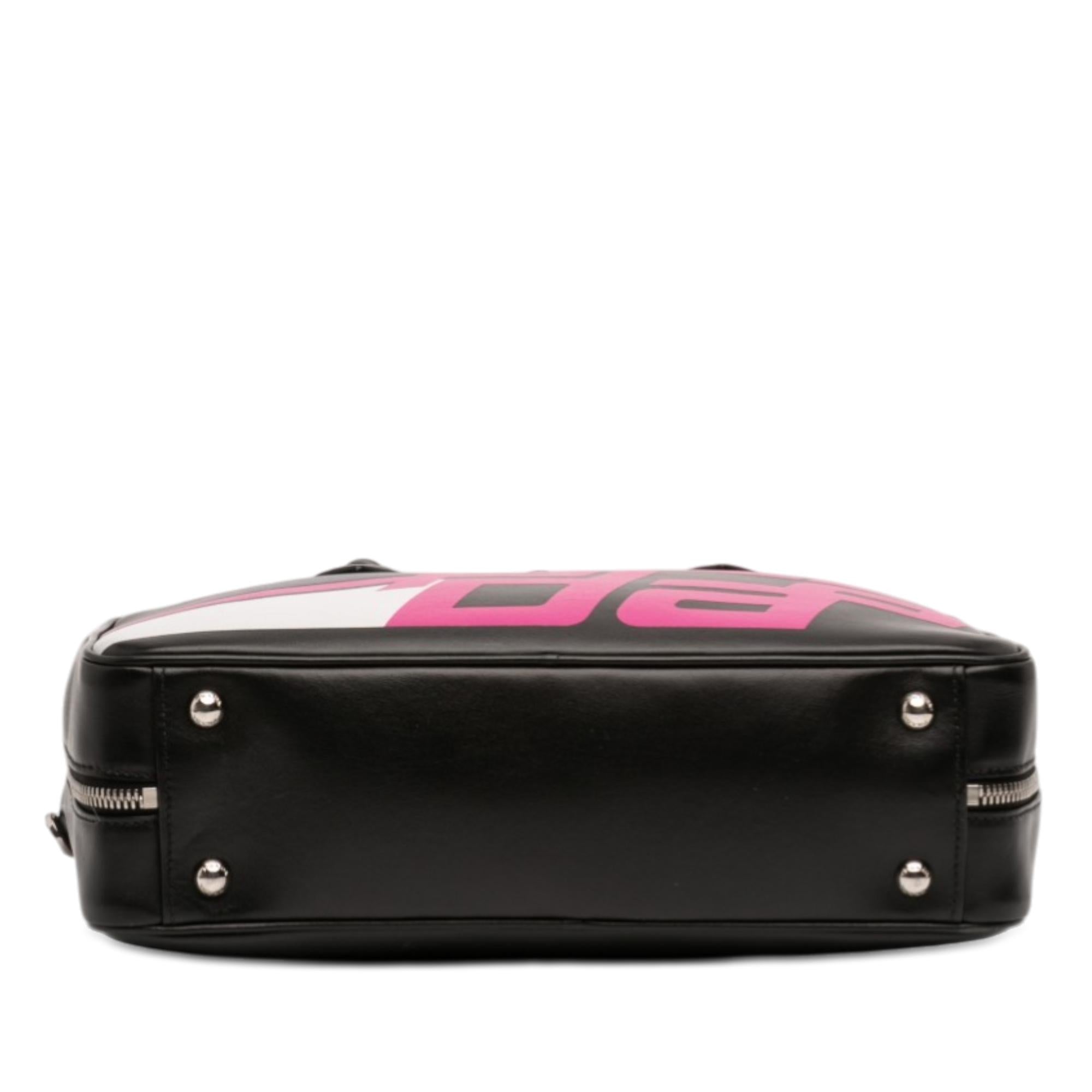Prada City Calf Racing Satchel