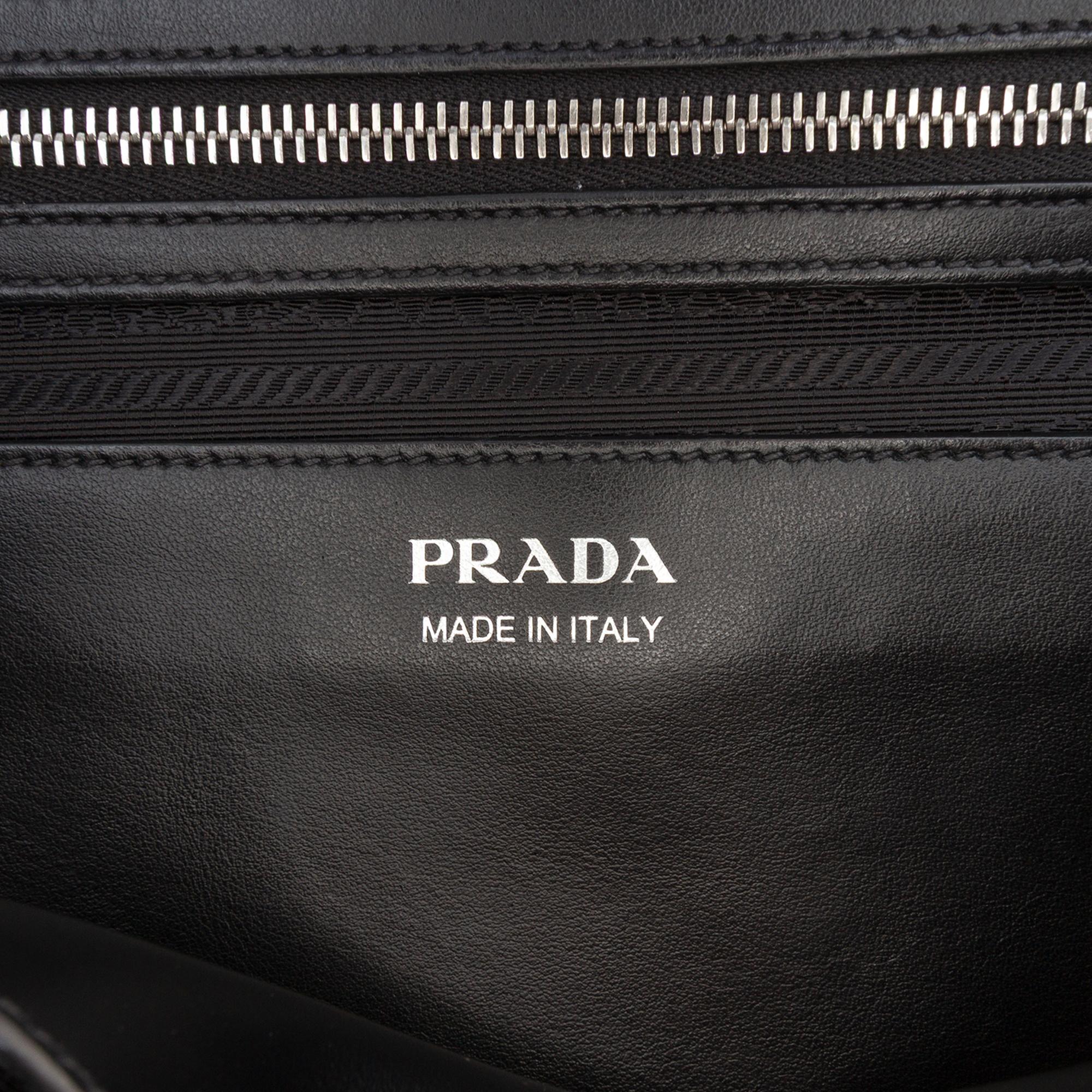 Prada City Calf Racing Satchel