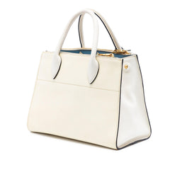 Prada City Calf Trimmed Saffiano Greche Paradigme Bag