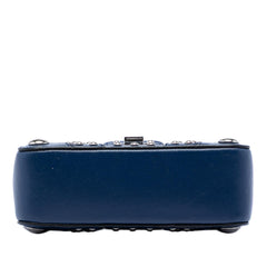 Prada City Calfskin Studded Elektra Turn Lock Clutch