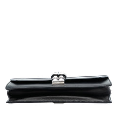 Prada City Calfskin and Saffiano Studded Elektra Clutch with Chain