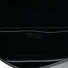 Prada City Calfskin and Saffiano Studded Elektra Clutch with Chain