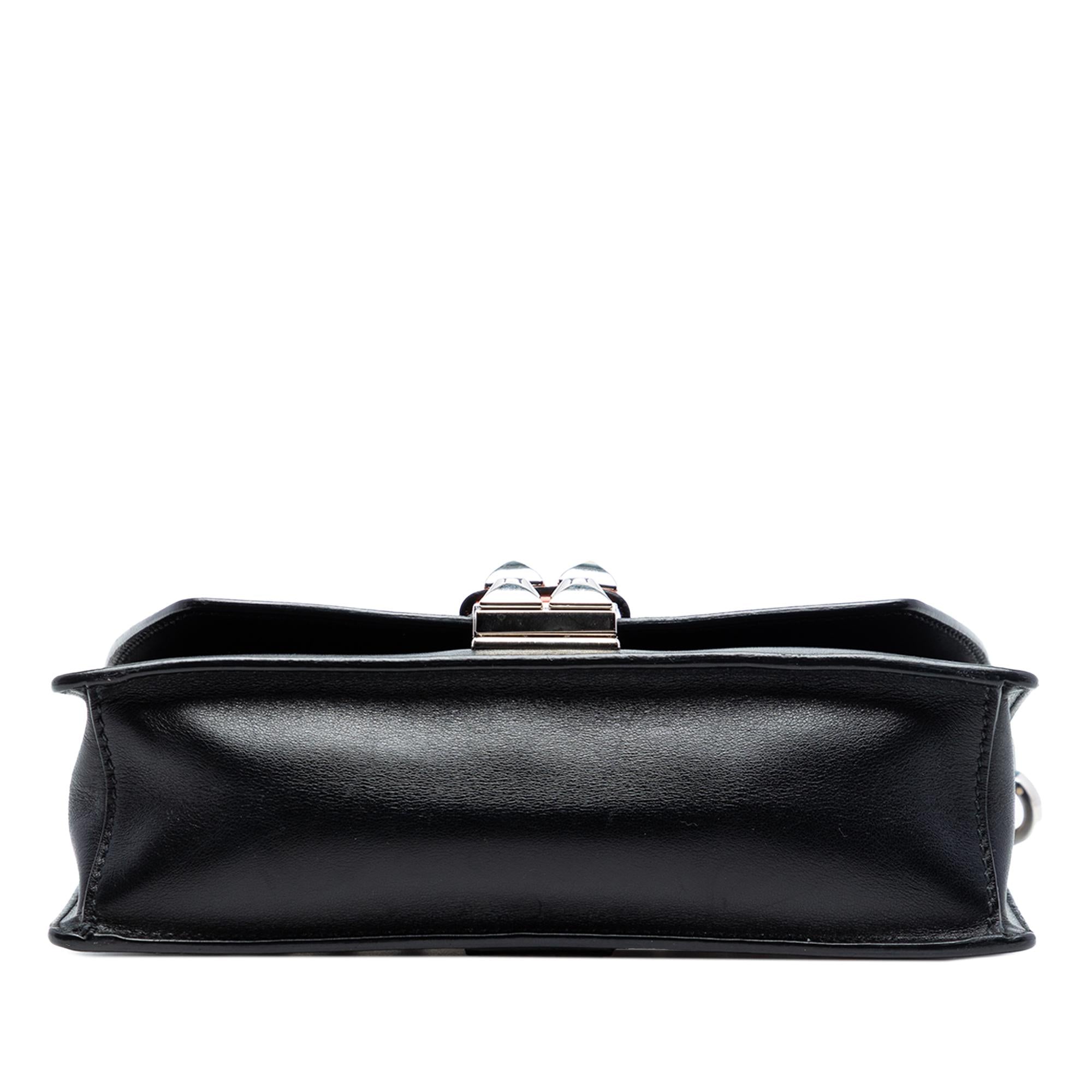 Prada City Calfskin and Saffiano Studded Elektra Crossbody