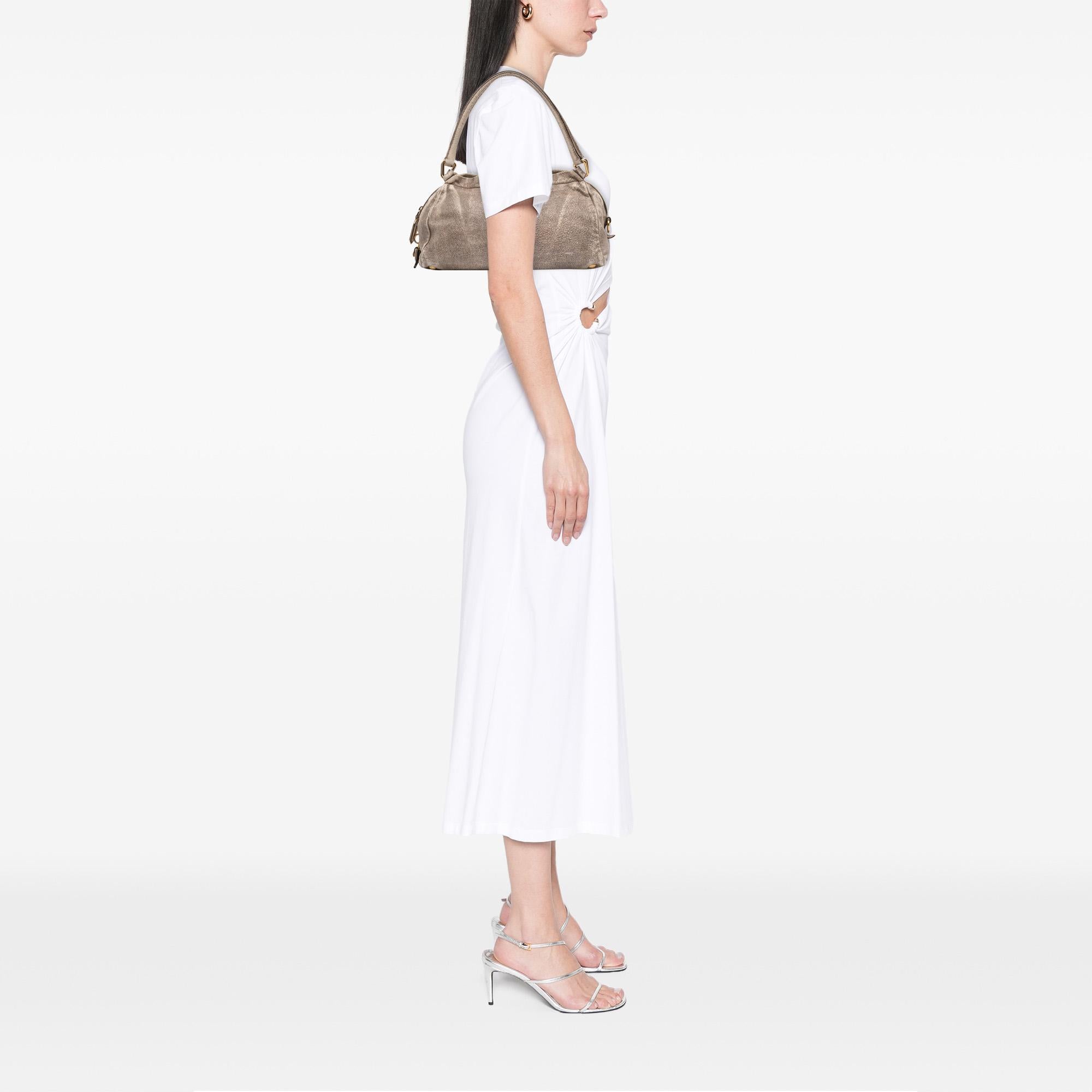 Prada Craquele Leather Shoulder Bag
