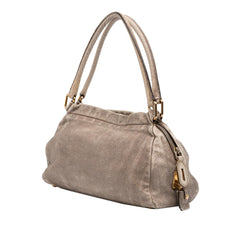 Prada Craquele Leather Shoulder Bag