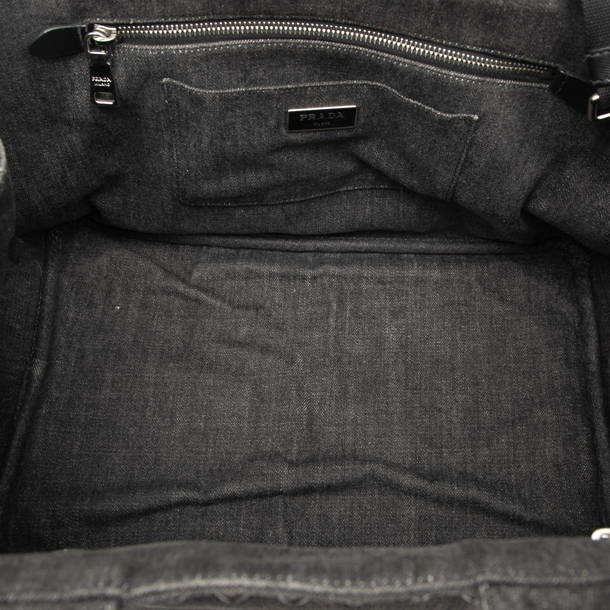 Prada Denim Canapa Bijoux Satchel