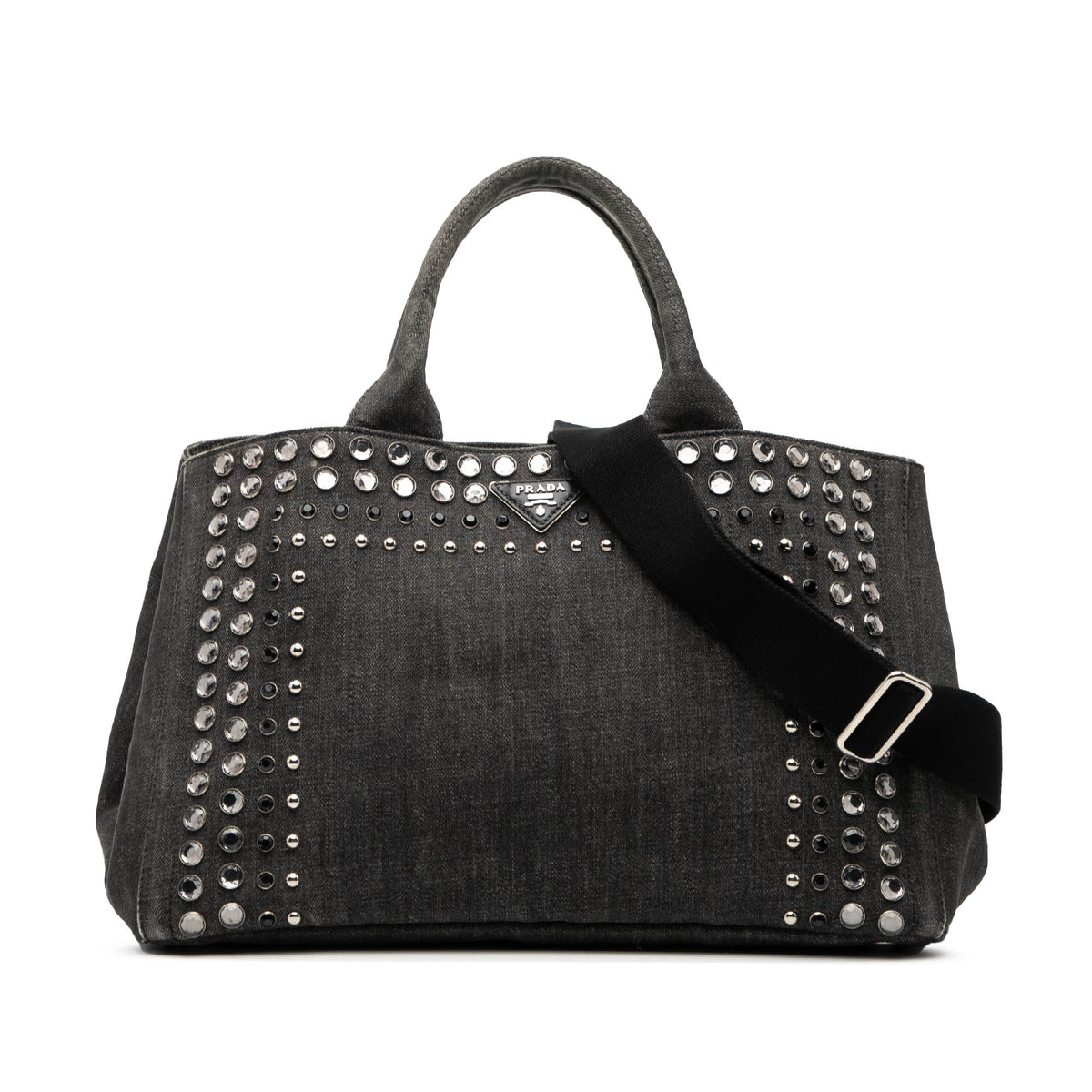 Prada Denim Canapa Bijoux Satchel
