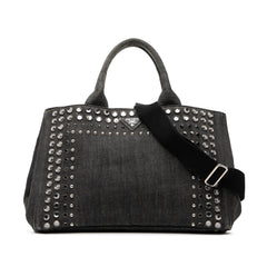 Prada Denim Canapa Bijoux Satchel