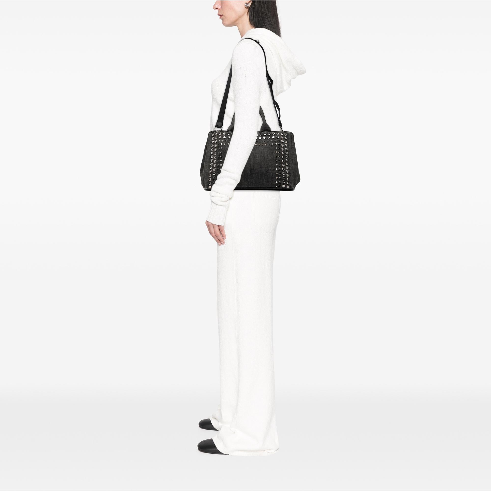 Prada Denim Canapa Bijoux Satchel