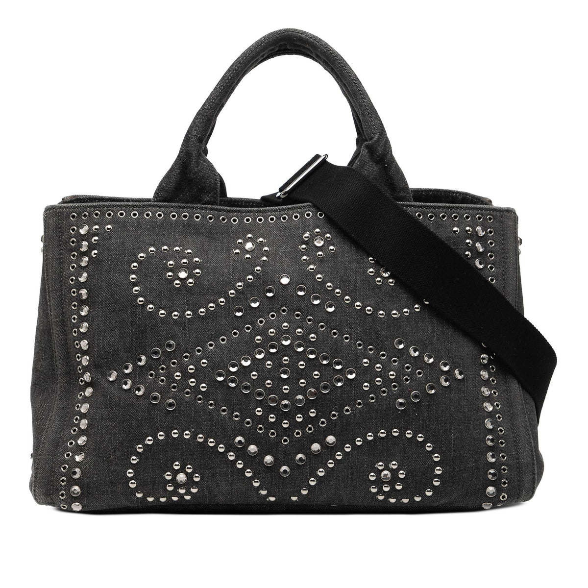 Prada Denim Canapa Bijoux Satchel