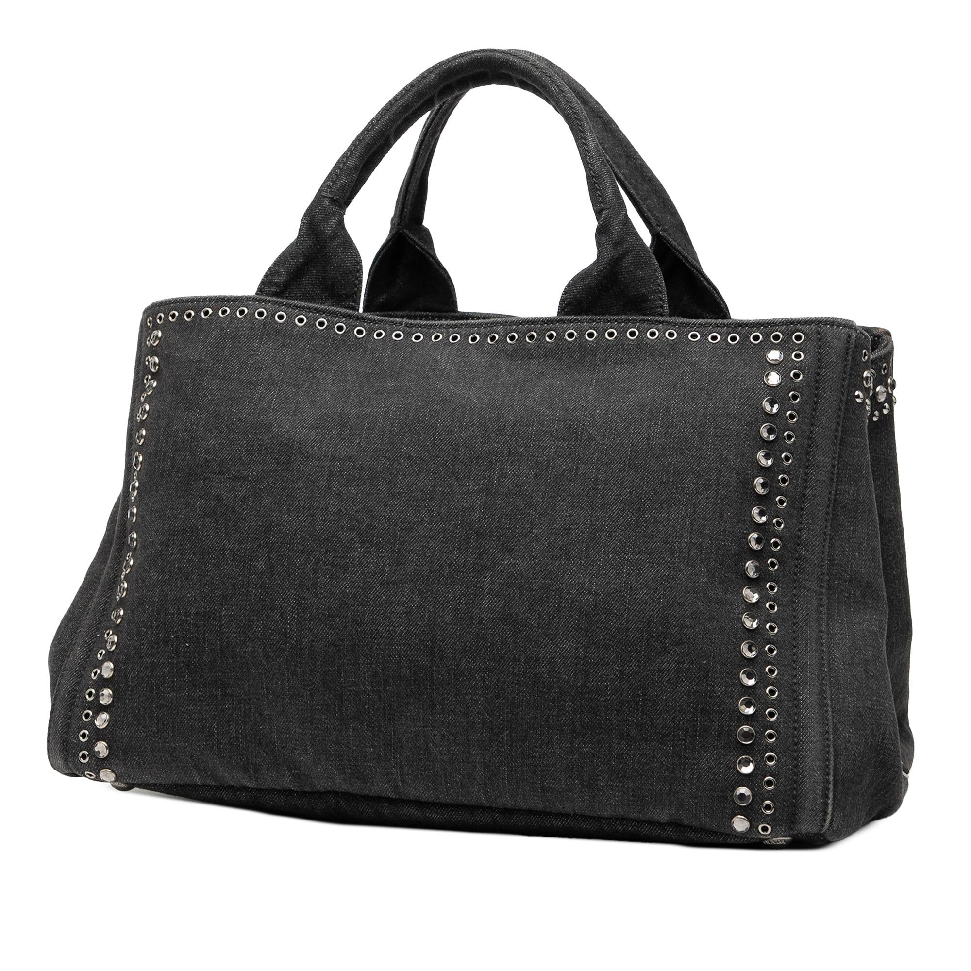 Prada Denim Canapa Bijoux Satchel