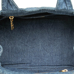 Prada Denim Canapa Logo Satchel