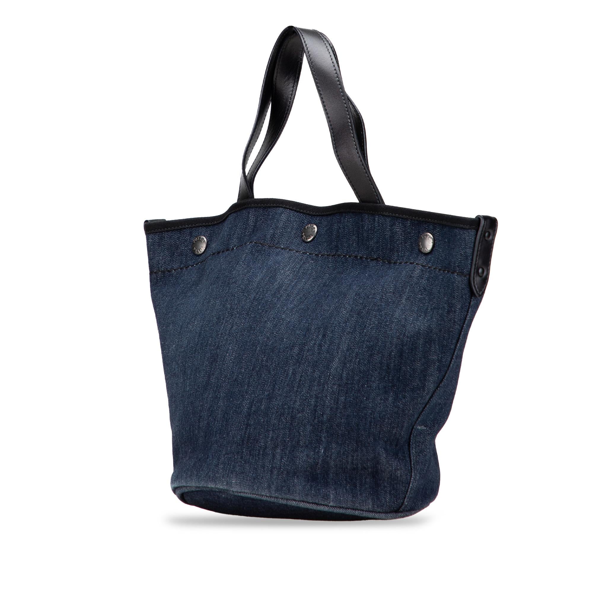 Prada Denim Logo Satchel