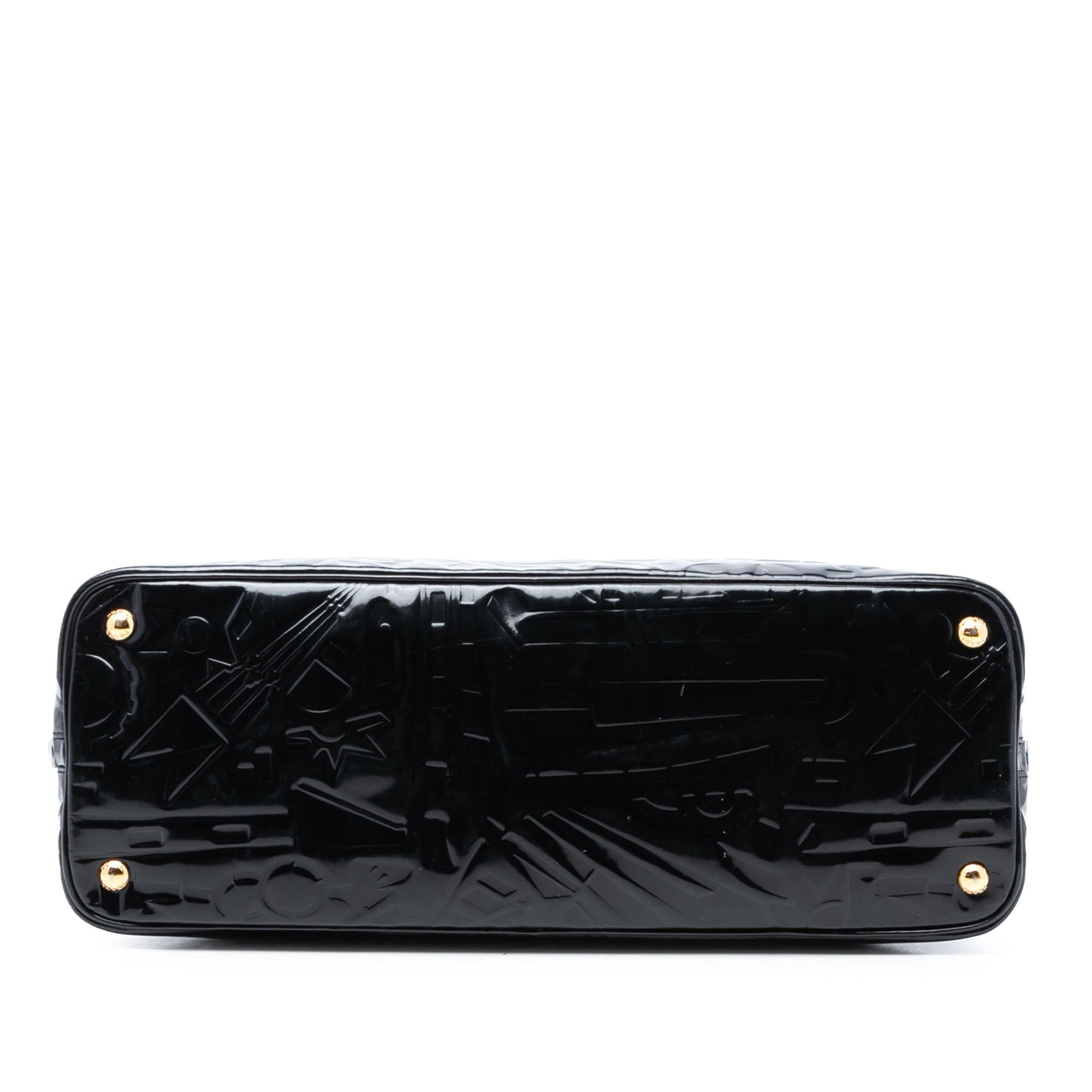 Prada Embossed Patent Top Handle Bag