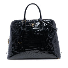 Prada Embossed Patent Top Handle Bag
