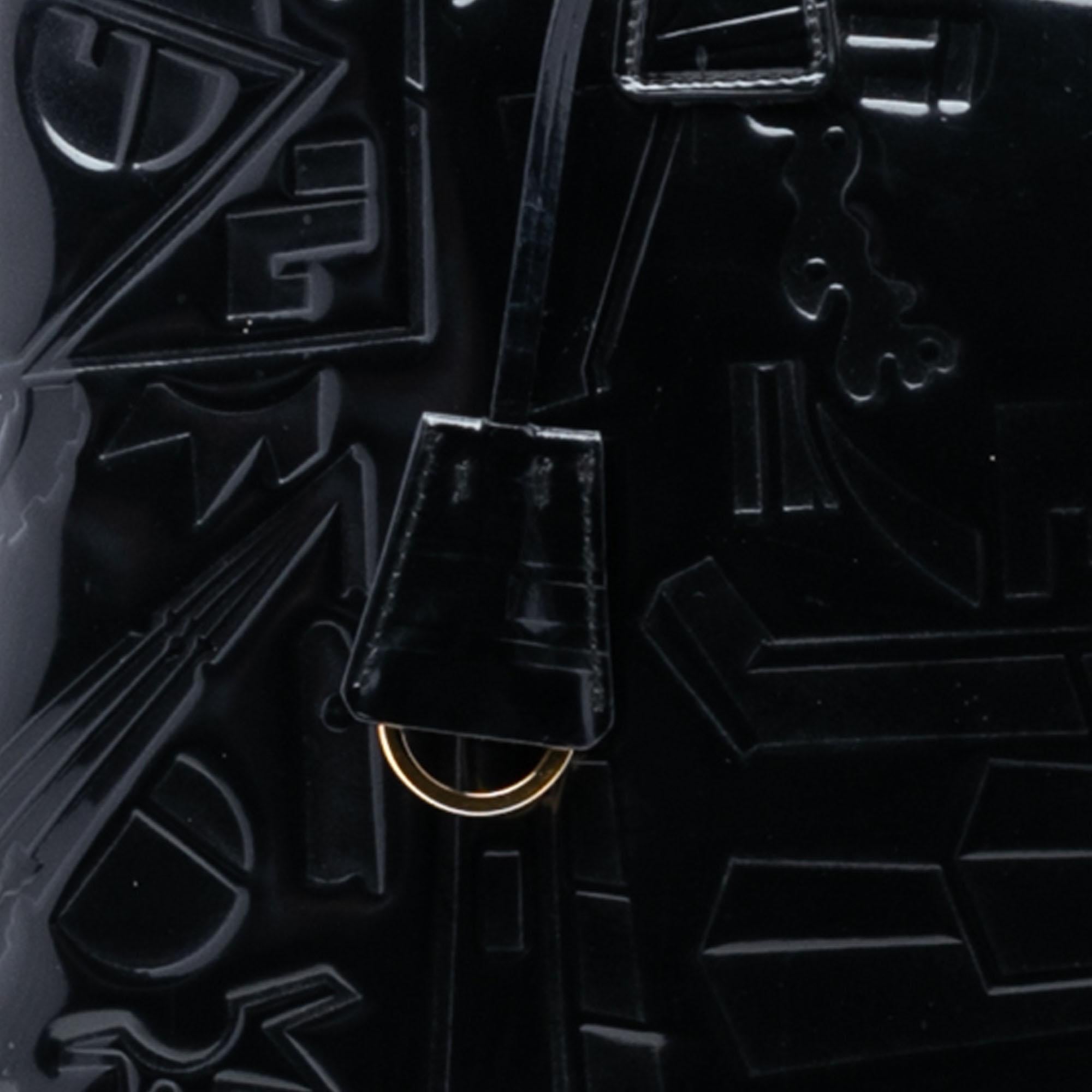 Prada Embossed Patent Top Handle Bag