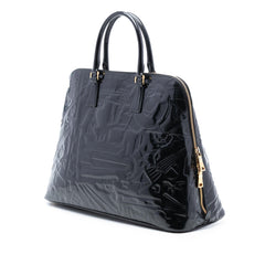 Prada Embossed Patent Top Handle Bag