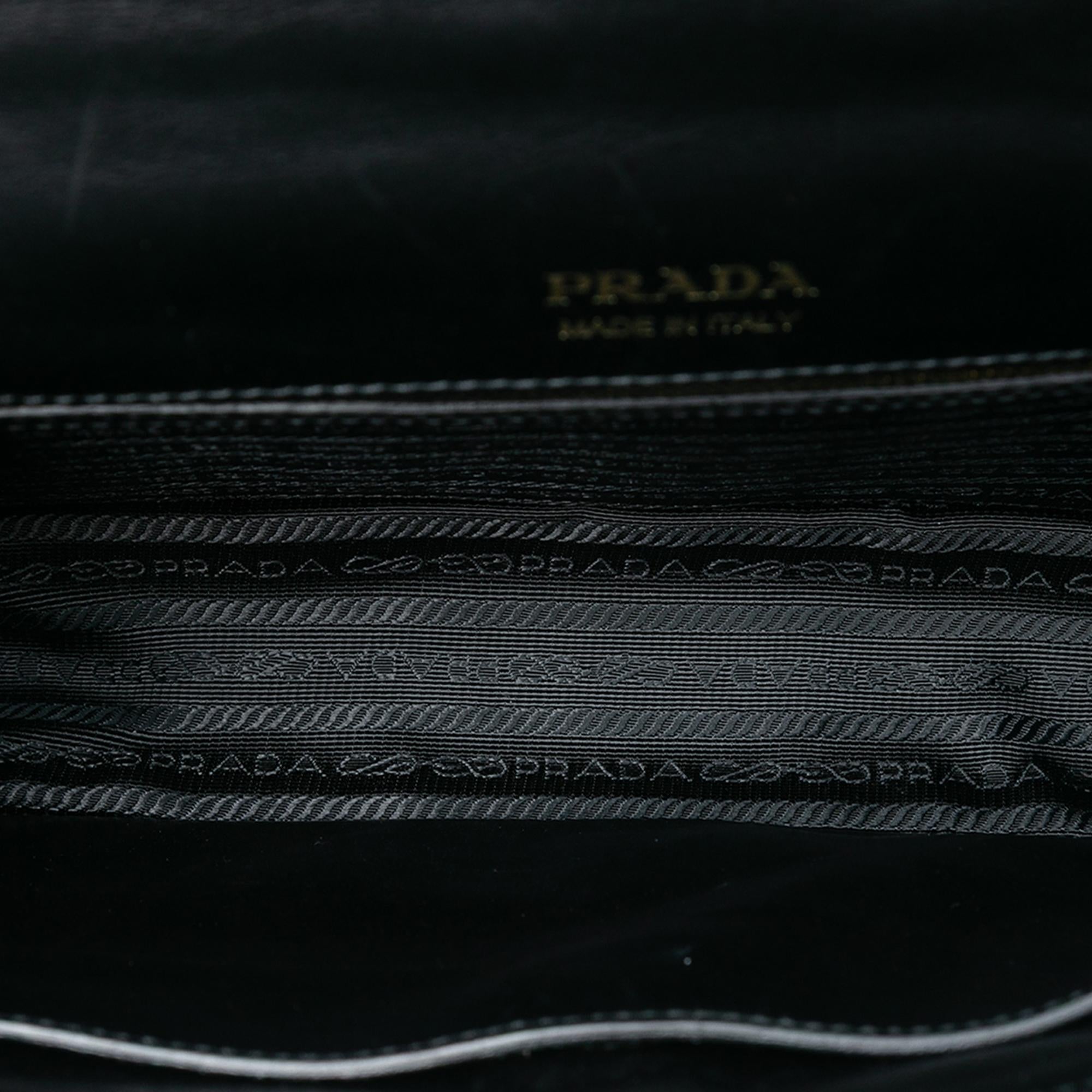 Prada Floral Printed Leather Plex Ribbon Crossbody