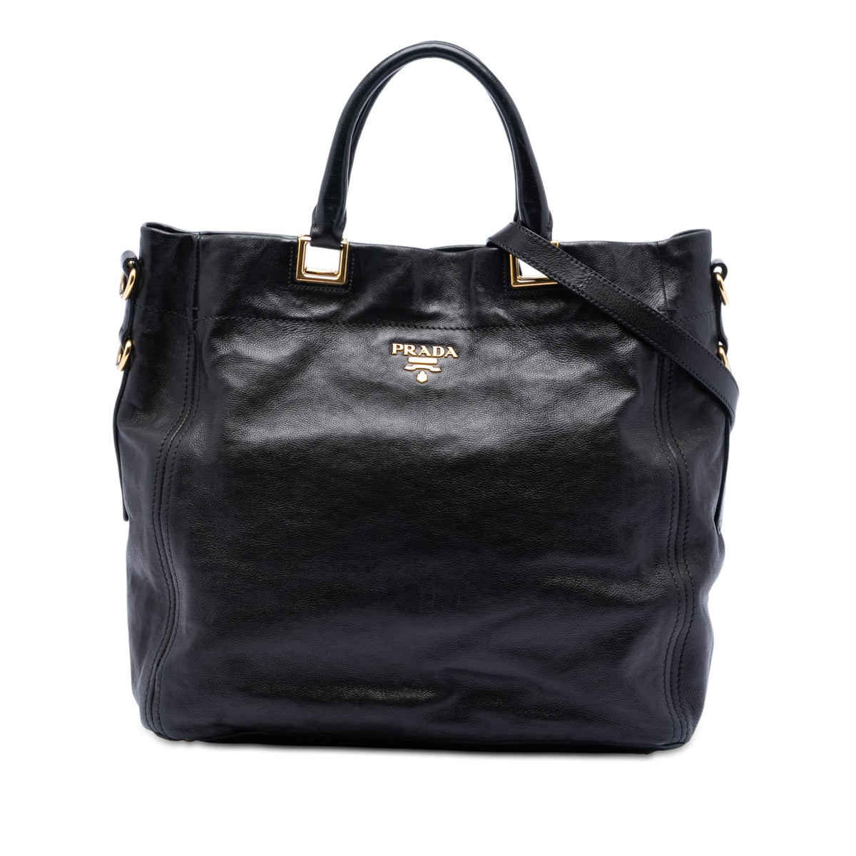 Prada Glace Calf Open Convertible Tote