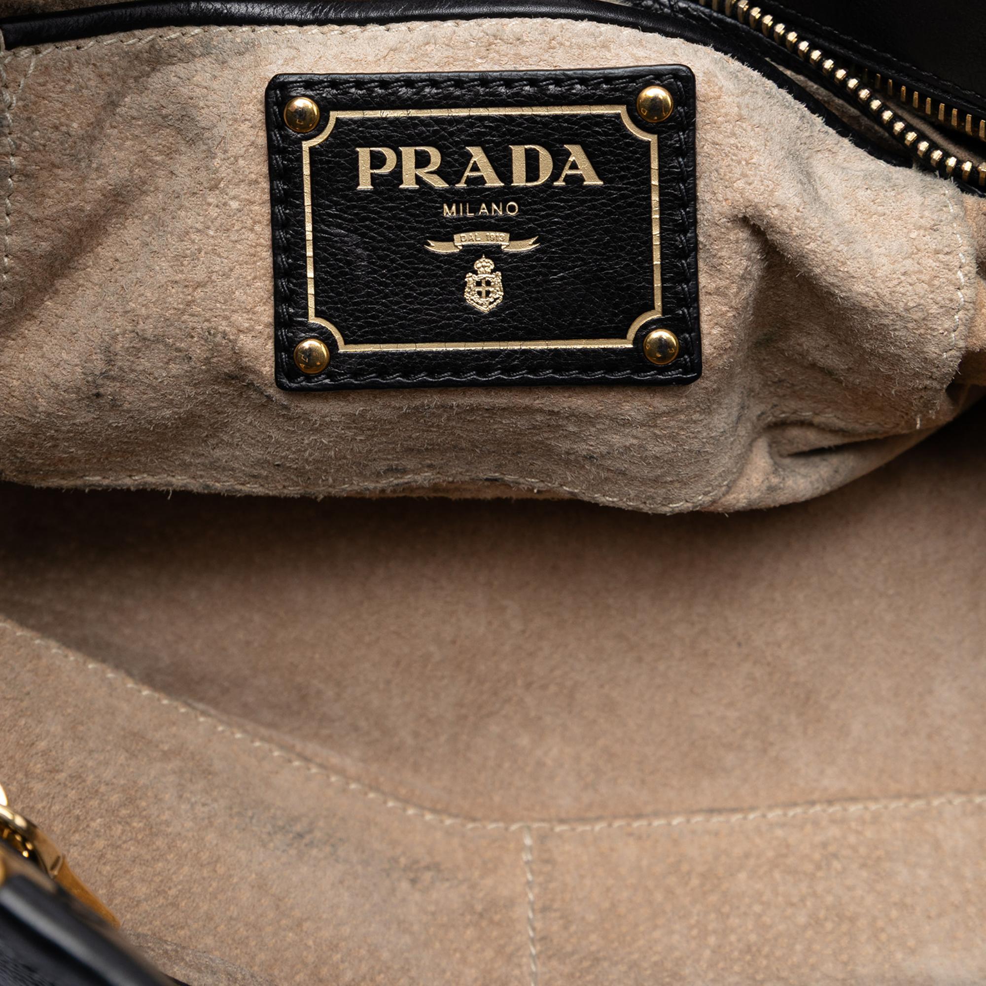 Prada Glace Calf Open Convertible Tote