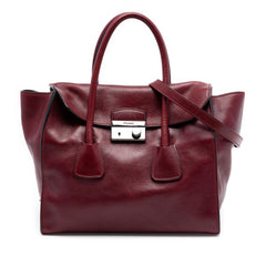 Prada Glace Calf Sound Lock Satchel