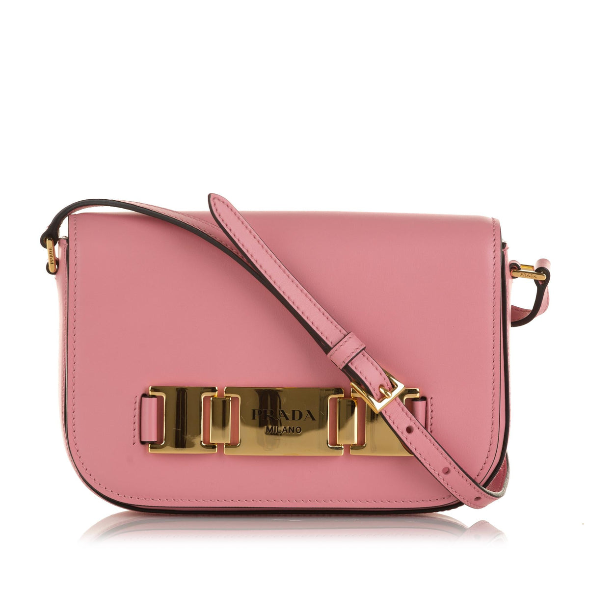 Prada Glace Calf Studded Etiquette Crossbody