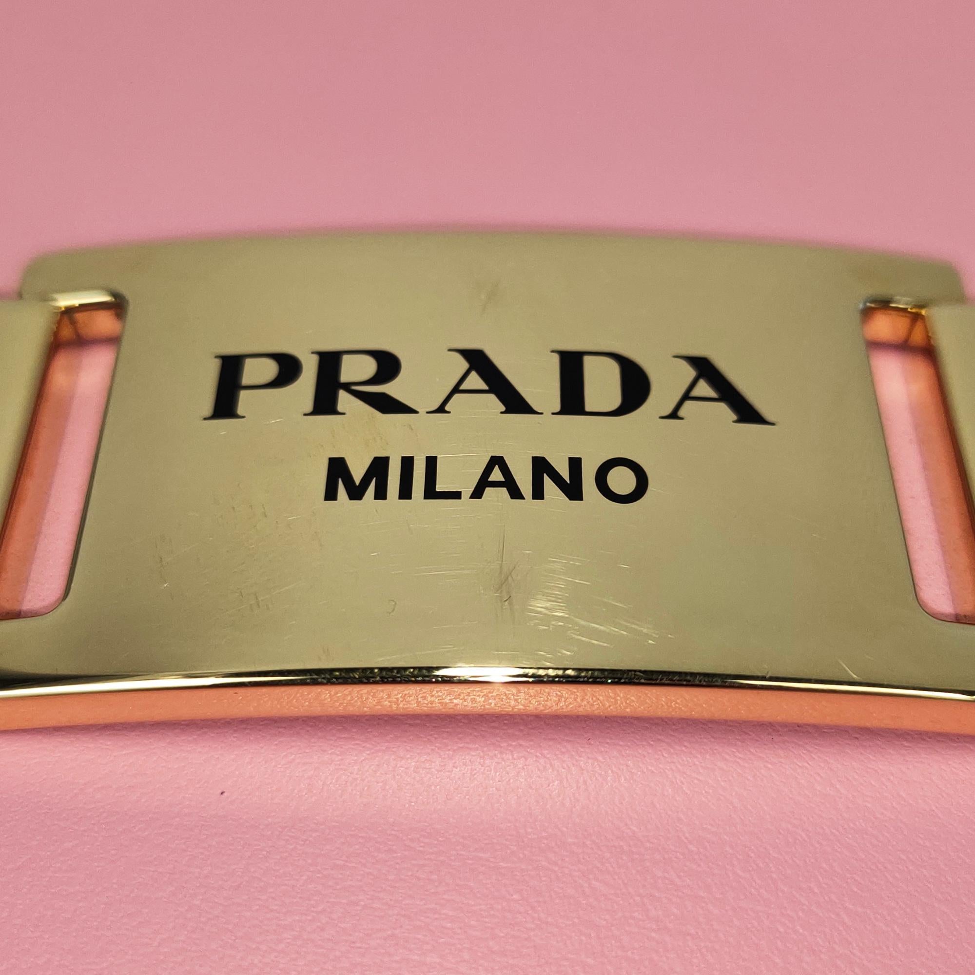 Prada Glace Calf Studded Etiquette Crossbody