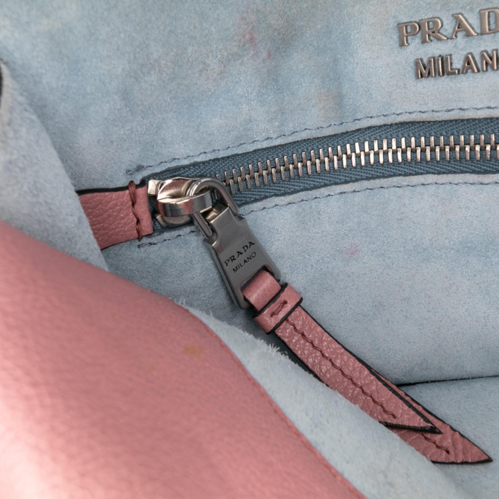 Prada Glace Calf Studded Etiquette Flap Crossbody