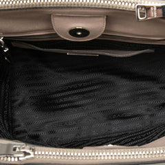 Prada Glace Calf Studded Twin Pocket Satchel