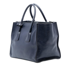 Prada Glace Calf Twin Pocket Double Handle Satchel
