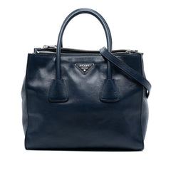 Prada Glace Calf Twin Pocket Double Handle Satchel