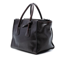 Prada Glace Calf Twin Pocket Double Handle Satchel