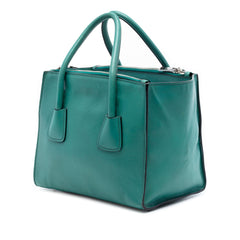 Prada Glace Calf Twin Pocket Double Handle Satchel