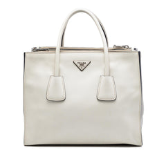 Prada Glace Calf Twin Pocket Double Handle Satchel