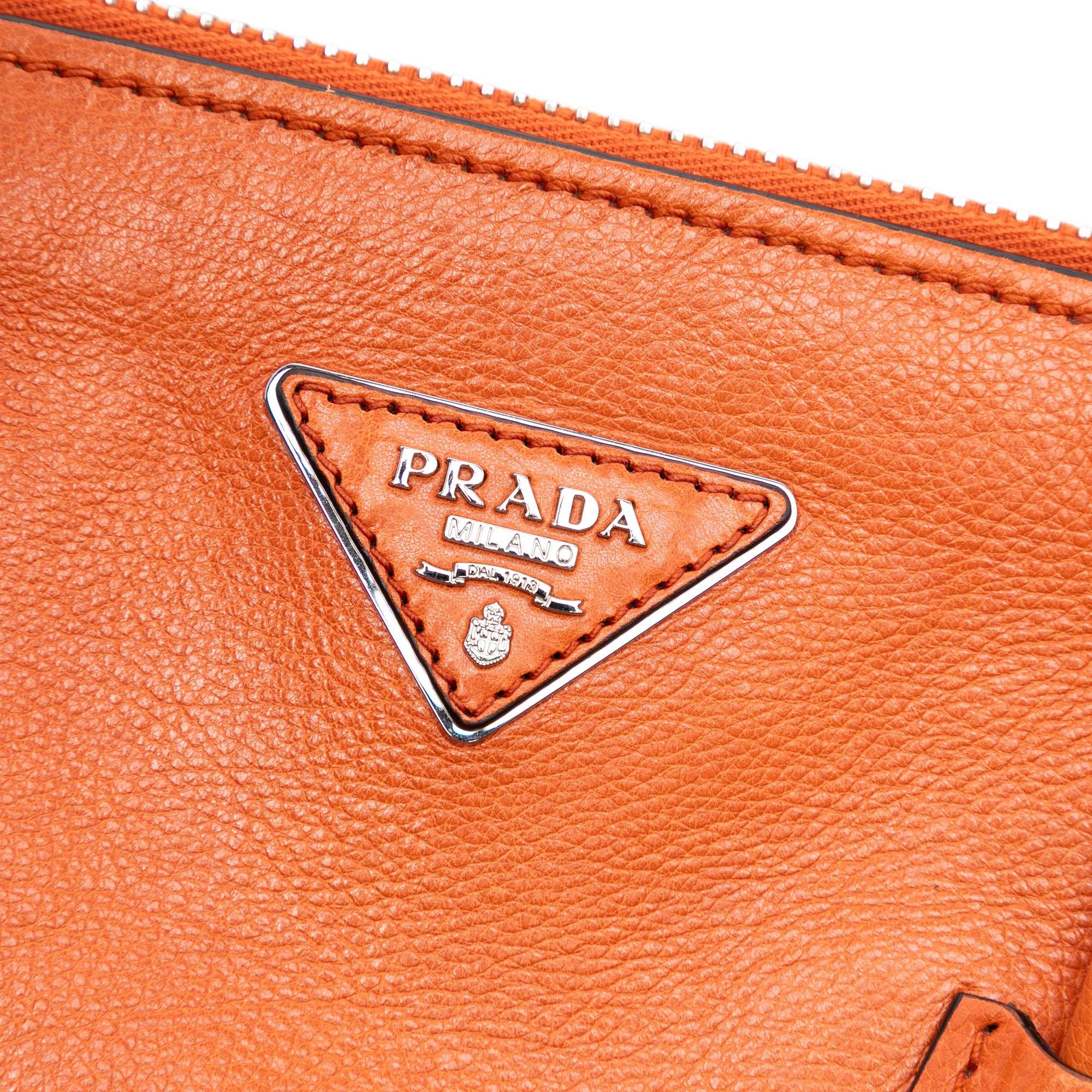 Prada Glace Calf Twin Pocket Satchel