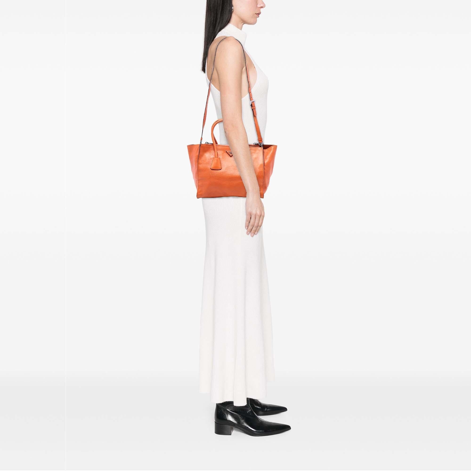 Prada Glace Calf Twin Pocket Satchel