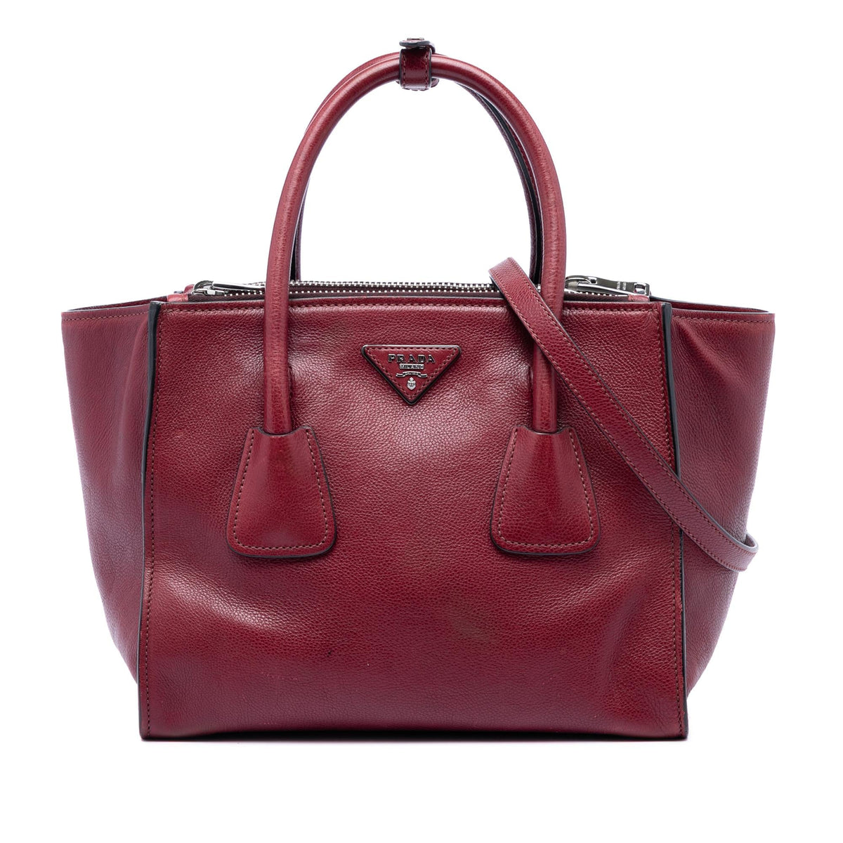 Prada Glace Calf Twin Pocket Satchel